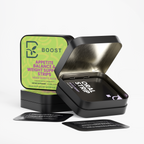 Appetite Balance & Weight Support Strips tin opened, showing the individually wrapped strips inside