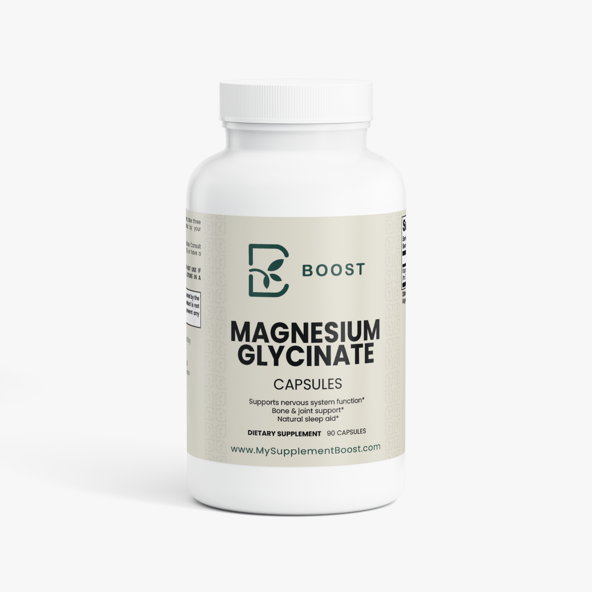 Magnesium Glycinate by My Supplement Boost, 90 capsules, front of the bottle