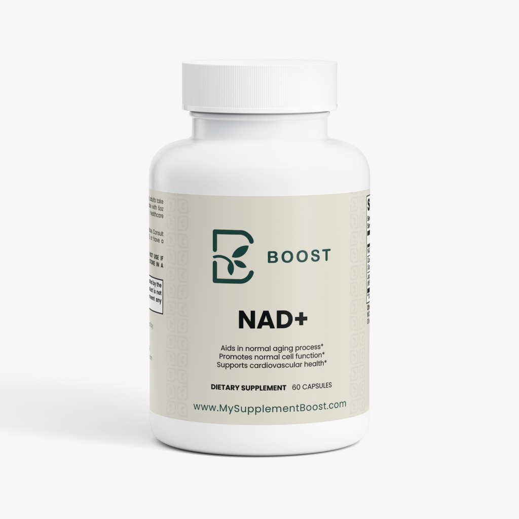 NAD+ by My Supplement Boost, 60 capsules, front of the bottle