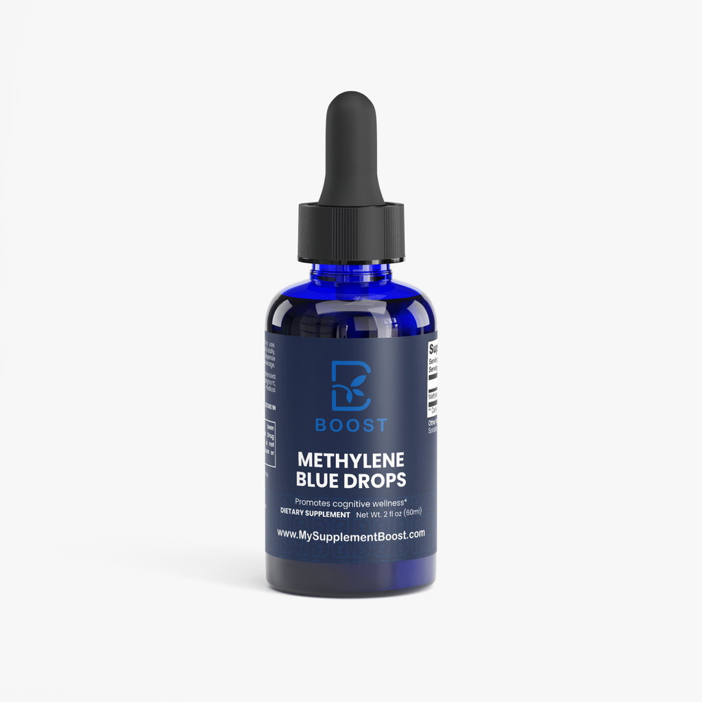 Methylene Blue Drops by My Supplement Boost, 2 fl oz, front of the bottle